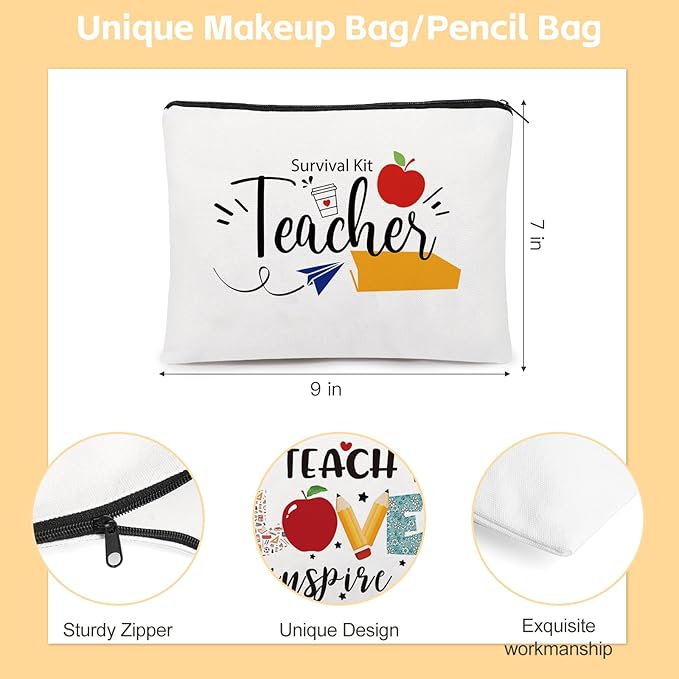 UAREHIBY 32 PCS Teacher Appreciation Gifts In Bulk, Teacher Gift with Makeup Bag for Women, Thank You Gifts for New Teachers,Christmas Gifts,Valentine Gifts