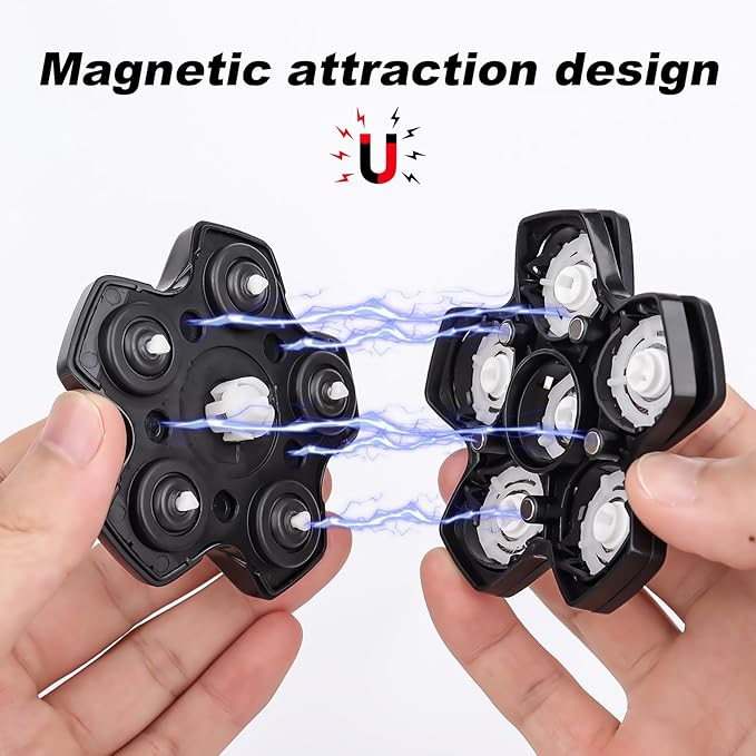 3 Pack 6D Magnetic Head Shaver Replacement Blades, Head Electric Razor Replacement Heads Compatible with Muti modes Shaving Blades Shaver for Bald Men with 3 Cleaning Brush, by Plantarecover