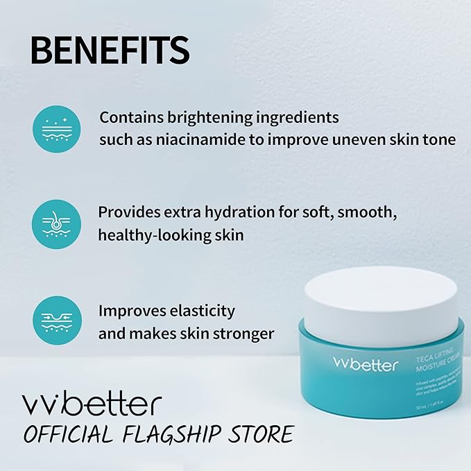 Centella Asiatica Extract Intensive Face Moisturizing Cream, Lifting and Brightening, Adenosine and Niacinamide, Korean Skincare - 1.69 Fl. Ounce