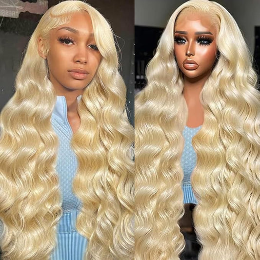 AIRDOT 30 Inch 613 Lace Front Wig Human Hair 180 Density Blonde Wig Human Hair 13x4 Body Wave Lace Front Wigs Human Hair Pre Plucked with Baby Hair HD Lace Frontal Wigs Human Hair for Women