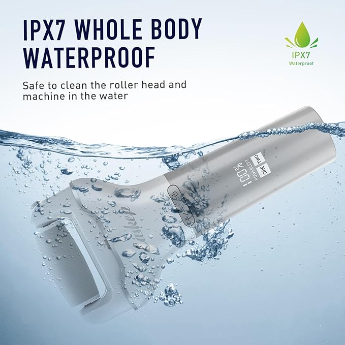 Electric Foot Callus Remover Easkep Rechargeable Portable Electronic Foot File Pedicure Tools, Waterproof 16 in 1 Callus Remover Kit, Professional Pedicure Kit for Dead Hard Cracked Dry Skin (Silver)