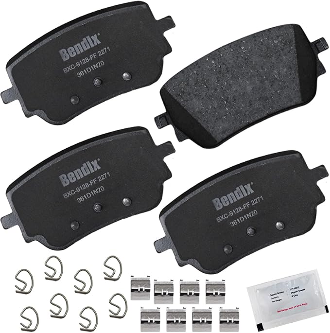 Bendix Priority1 CFC2271 Ceramic Rear Brake Pads for Select Models Mercedes-Benz A35 AMG,CLA35 AMG,CLA45 AMG,CLA200,CLA250,GLA35 AMG,GLA45 AMG,GLA250,GLB35 AMG,GLB250