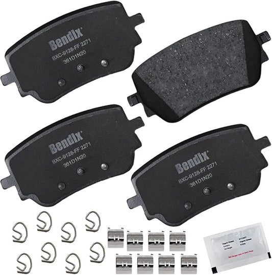 Bendix Priority1 CFC2271 Ceramic Rear Brake Pads for Select Models Mercedes-Benz A35 AMG,CLA35 AMG,CLA45 AMG,CLA200,CLA250,GLA35 AMG,GLA45 AMG,GLA250,GLB35 AMG,GLB250