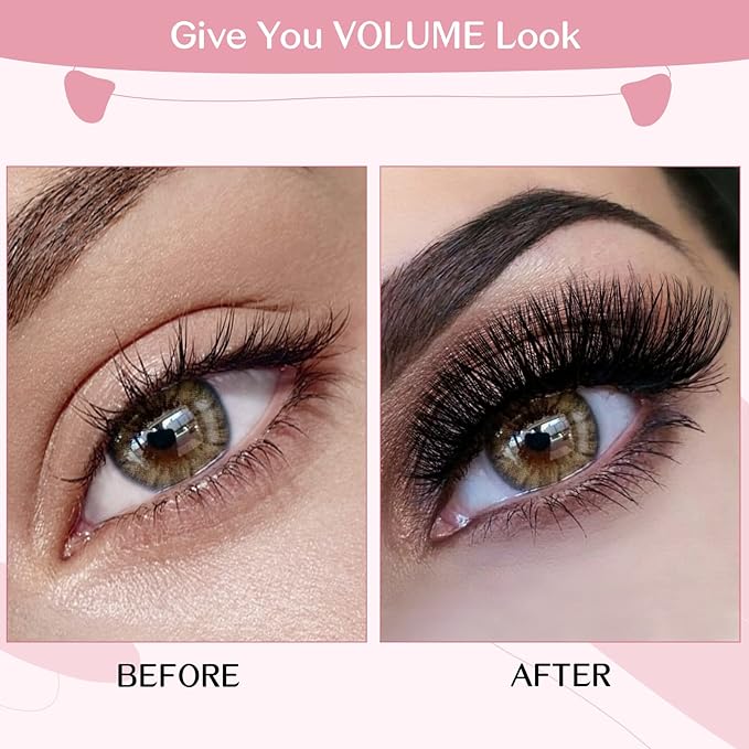 PRO LASHBEAUTY Cluster Lashes, 72 Pcs DIY Eyelash Extension, Super Thin Band Reusable Soft & Comfortable (Treasure-10mm)