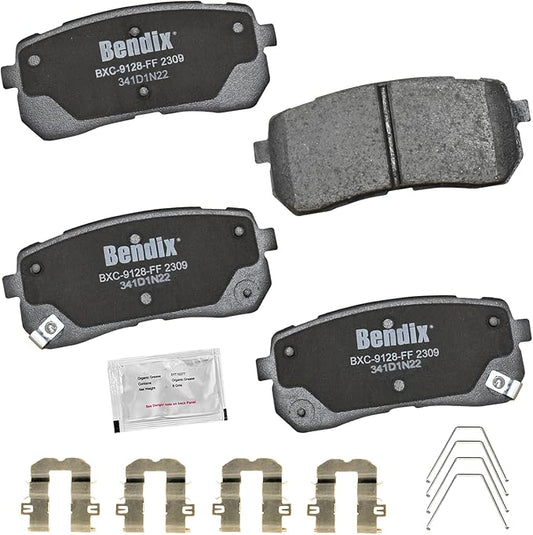 Bendix Priority1 CFC2309 Ceramic Rear Brake Pads for Hyundai Veracruz 2012-2007, Kia Sedona 2021-2015