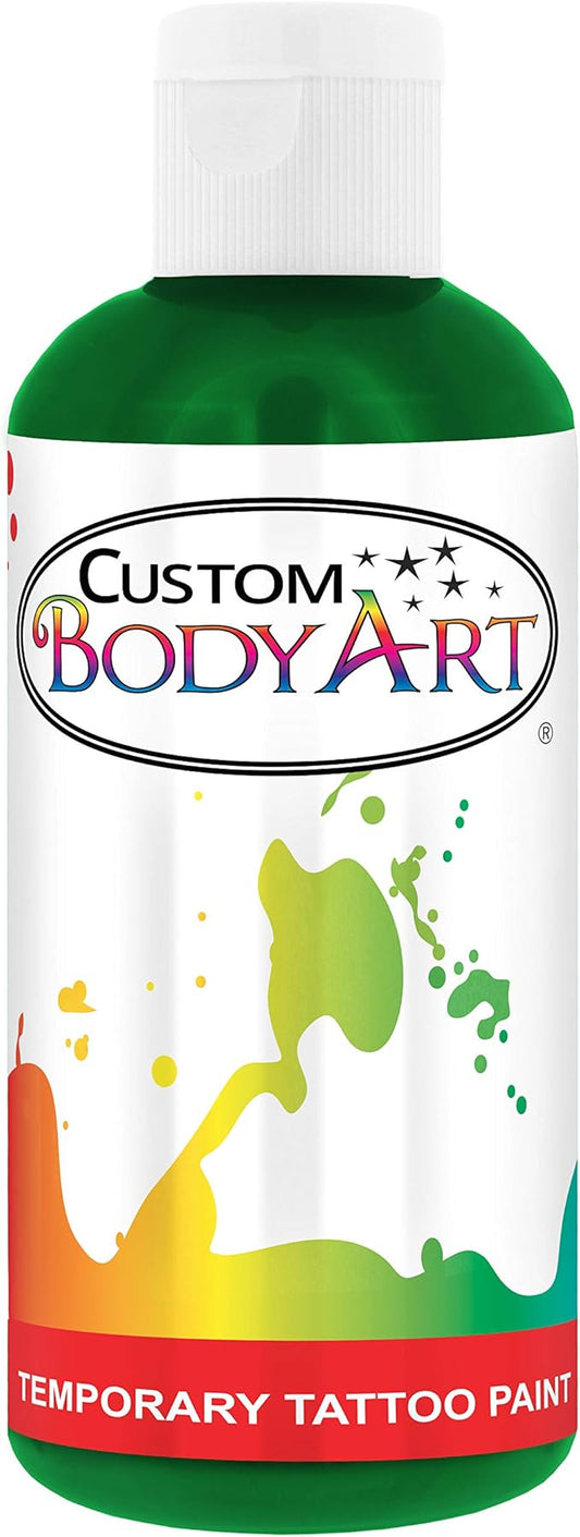 8-Ounce Green Temporary Airbrush Tattoo Body Art Paint Alcohol Based