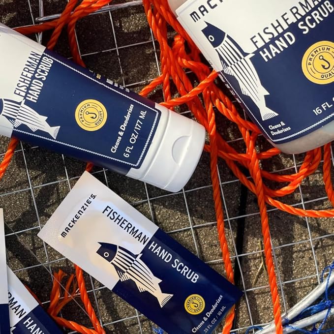 MacKenzie's Fisherman Hand Scrub - Gifts for Men - Gifts for Fisherman - Gifts for Cooks - Gifts for Gardeners - Cleansing & Deodorizing Hand Cleaner - 16 oz.