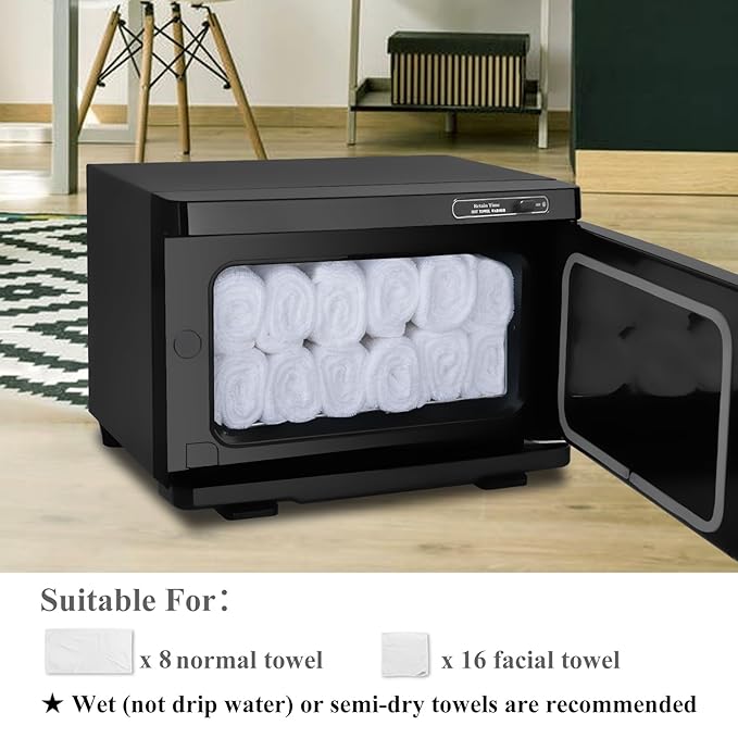 8L Professional Towel Warmer, Hot Towel Warmer, The RetainTime Towel Warmer is Suitable for Salons, Beauty, Spas, Pedicures and Other Professional Stores.(Black Towel Warmer)
