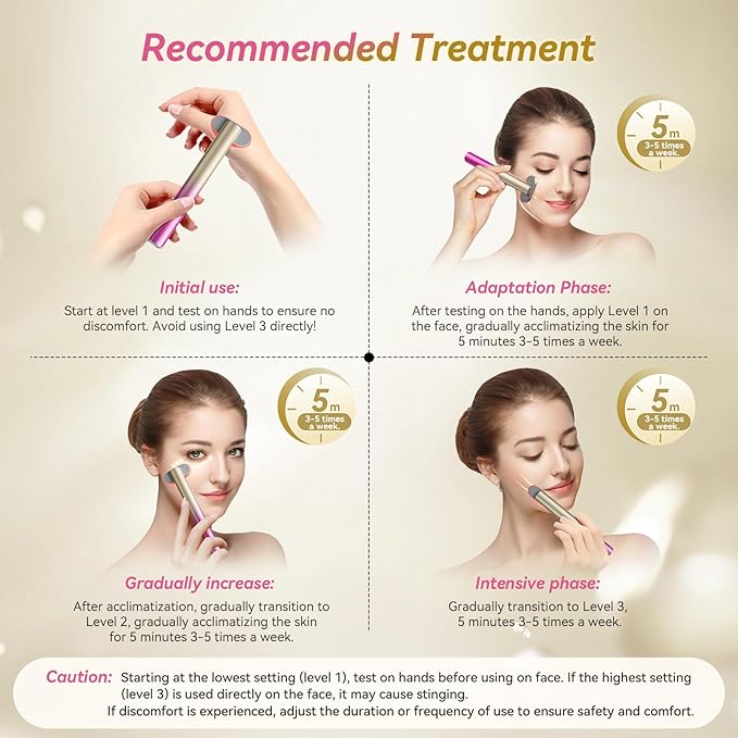 7 in 1 Red-Light-Therapy，Red Light Therapy for Face Eye Skincare Equipment at Home，Red for Skincare & Blue Rejuvenation Tool (Gradient Purple Pink)