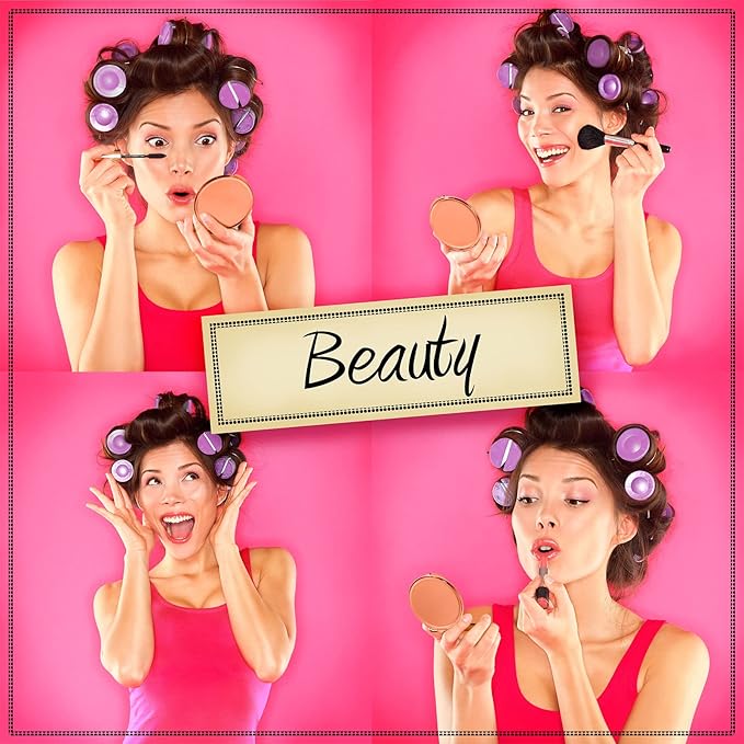 Yalikop 8 Pcs Portable Folding Compact Mirror Bulk with 1X 2X Magnification Double Sided Mini Travel Makeup Mirror for Women Bridesmaid Gifts(Rose Gold)