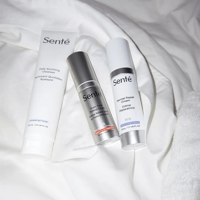 Senté Daily Soothing Facial Cleanser For Dry and Sensitive Skin | Gently Removes Oil, Impurities & Makeup | Formulated with Vitamin E | 5.5 Fl Oz