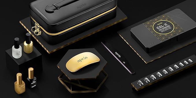 Apres Nail GEL-X Kit Professional Starter Kit |Premium Quality | 10 Sizes 0-9 | No Size 00 Included | 2022 Version (Sculpted Coffin Long)