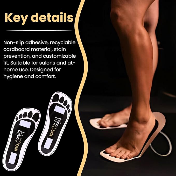 120 Pairs(240feets)Spray Tan Feet Pads Disposable & Economic Black Feet pads for Spray tanning,Use in Tanning booth,Sunless Tanning at Home or Beauty Salon-Non Slip-Comfortable-Hygienic-Ultra Bronzing