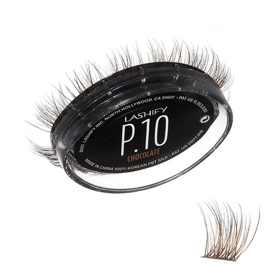 Lashify Plushy 10mm Gossamer Lashes in Chocolate Color, Easy DIY False Lashes for a Voluminous Yet Still Natural Look
