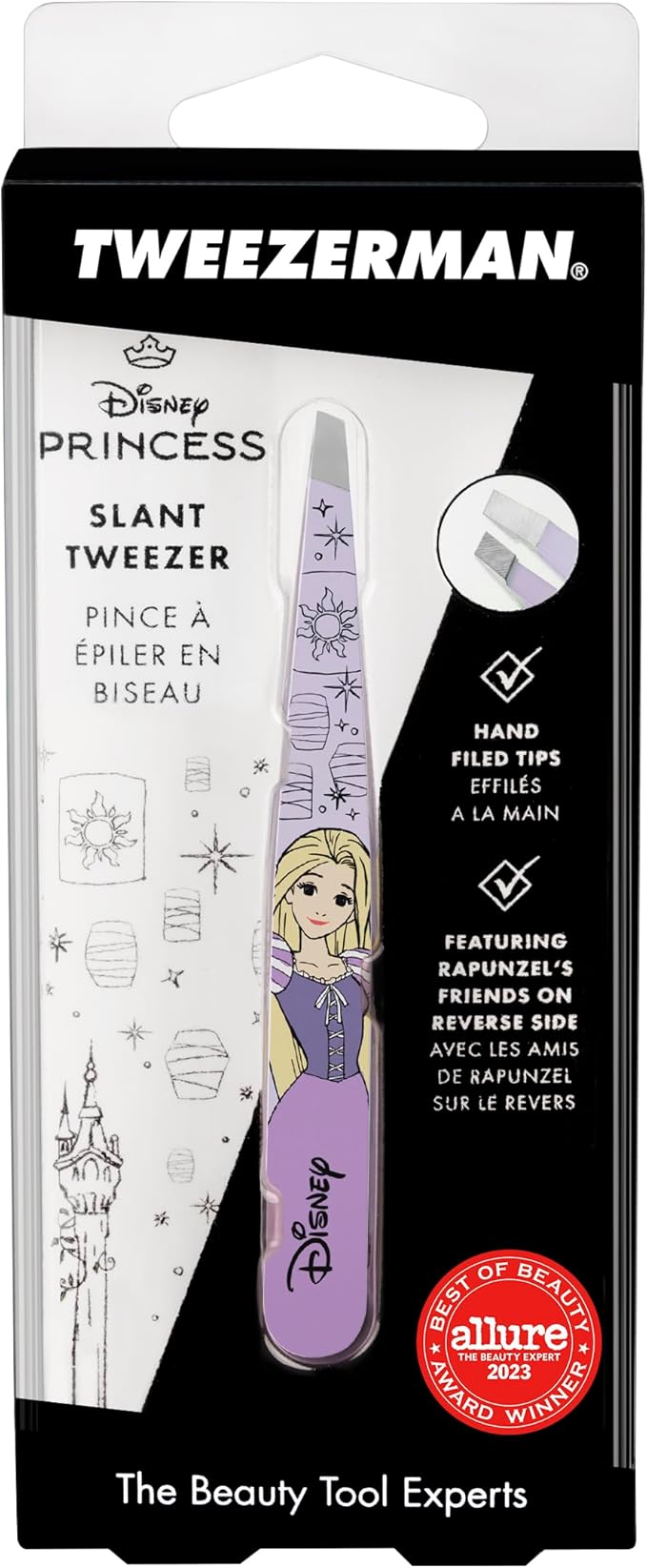 Tweezerman Rapunzel Slant Tweezer - Eyebrow Tweezers for Women and Men