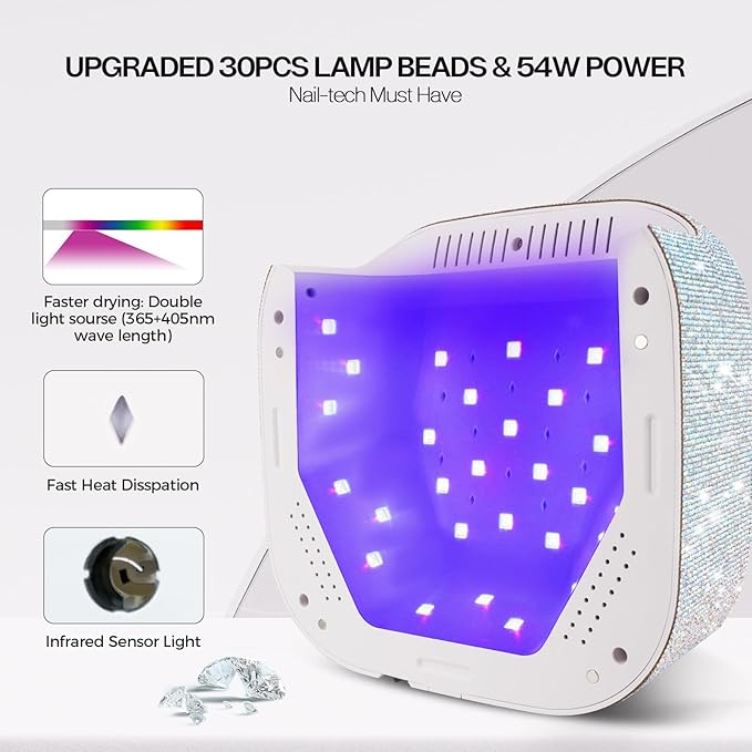 Cordless Nail Drill & Wired Nail Lamp Nail Tools Set for Gel Nails, Professional Nail Drill Salon Quanlity UV LED Nail Lamp