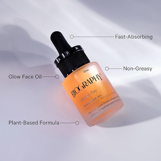 Face Oil Glow Beauty Treatment, 13ml. Anti-Aging Jojoba, Collagen Boosting Vitamin E, Hydrating Rosehip. All Skin Types. Organic Vegan Facial Oil for Women Rejuvinating Skincare & Face Moisturizer