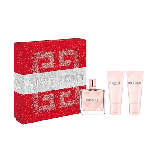 Givenchy Irresistible 3-Piece Gift Set for Women, (2.7 Oz Eau De Parfum Spray + 2.5 Oz Hydrating Body Lotion + 2.5 Oz Bath & Shower Oil)