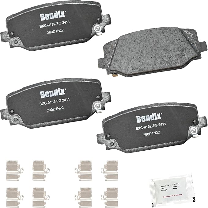 Bendix Priority1 CFC2411 Ceramic Rear Brake Pads for Jeep Grand Cherokee 2024-2023, Grand Cherokee L 2024-2021