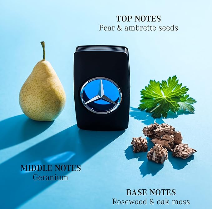 Mercedes-Benz Man - Elegant Fragrance With Sensual, Floral, Woody Notes - Mesmerize The Senses With Original Luxury Men’s Eau De Toilette Spray - Endless Day Through Night Scent Payoff - 1 Oz