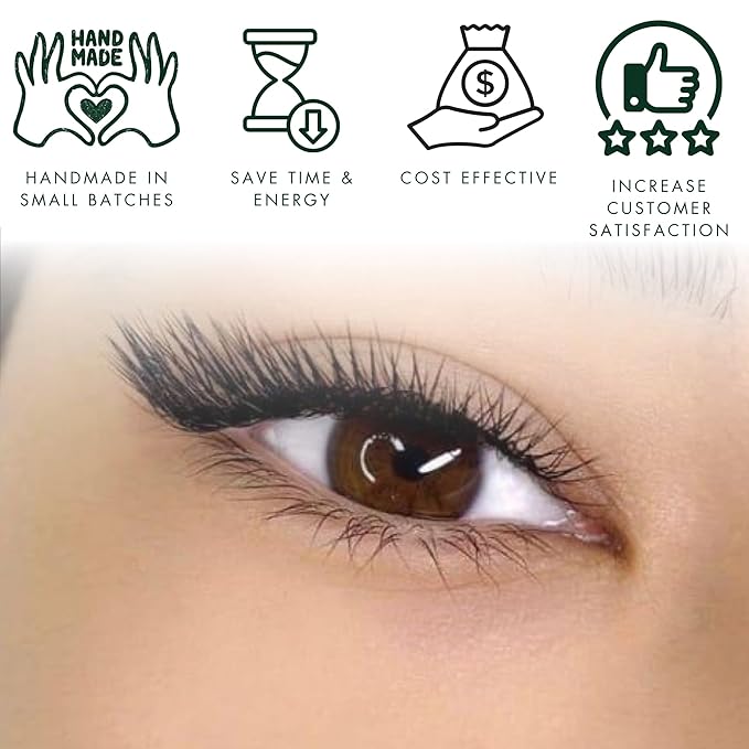 Promade XXL Box - 1200 FANS | Pinneacle Premade Volume Fans For Eyelash Extensions | 8 sizes-in-1 Box | 9mm-16mm | C, CC, D & L curl | 0.07 | 6D Volume (L curl)