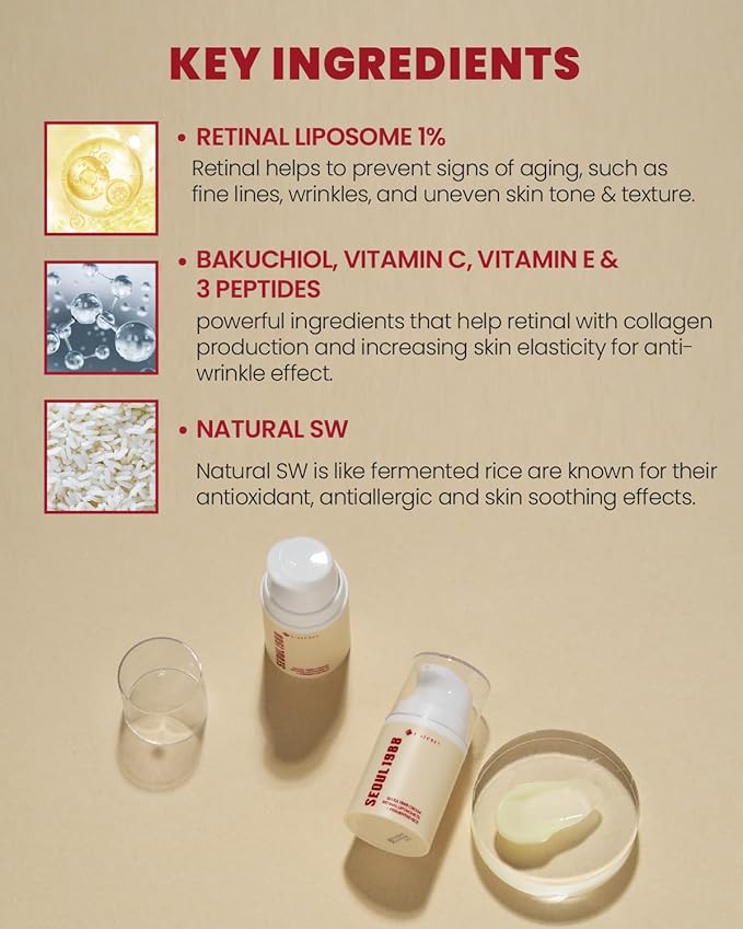 KSECRET SEOUL 1988 Cream : Retinal Liposome 1% + Fermented Rice, 50ml/1.69fl.oz.