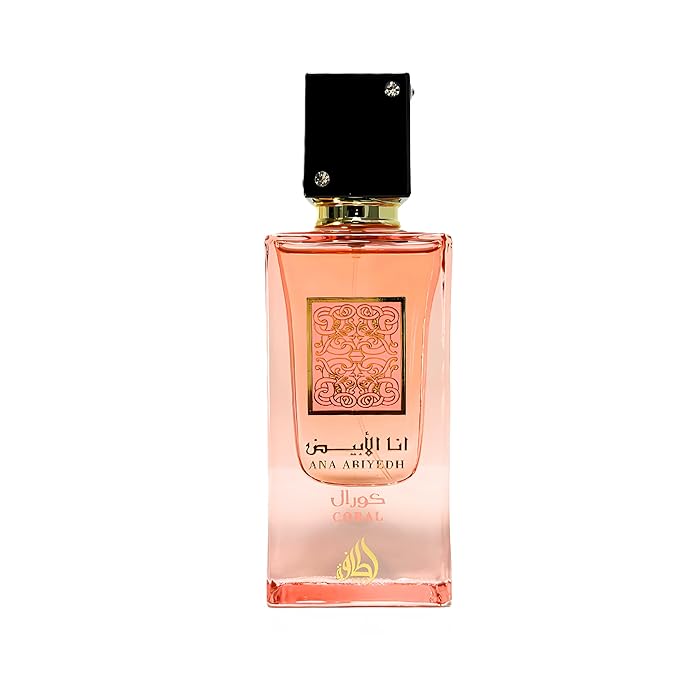 Lattafa Ana Abiyedh Coral for Unisex Eau de Parfum Spray, 2.0 Ounce / 60 ml