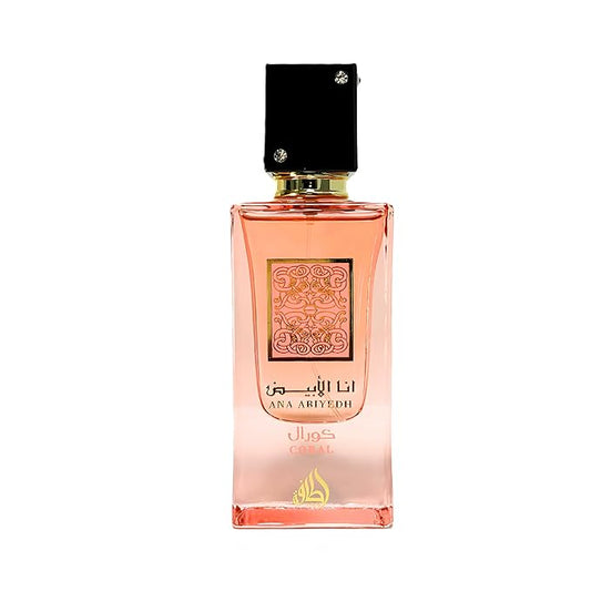 Lattafa Ana Abiyedh Coral for Unisex Eau de Parfum Spray, 2.0 Ounce / 60 ml