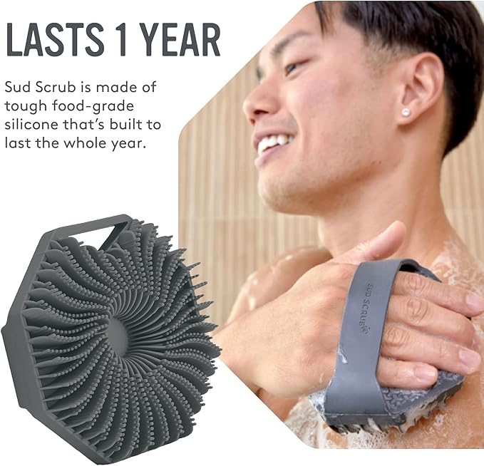 Sud Scrub® Body Scrubber + Face Scrubber Set (Charcoal)