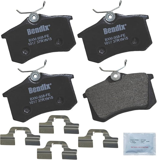Bendix Priority1 CFM1017 Rear Brake Pads for A1,A3,A4,Quattro,A6,A8 Allroad S6,TT,Megane,Scenic,II,Seat Alhambra,Cordoba,Ibiza,Leon,Nuevo Toledo,Beetle,Cabrio,Golf,SportWagen,Jetta,City,Passat,Polo