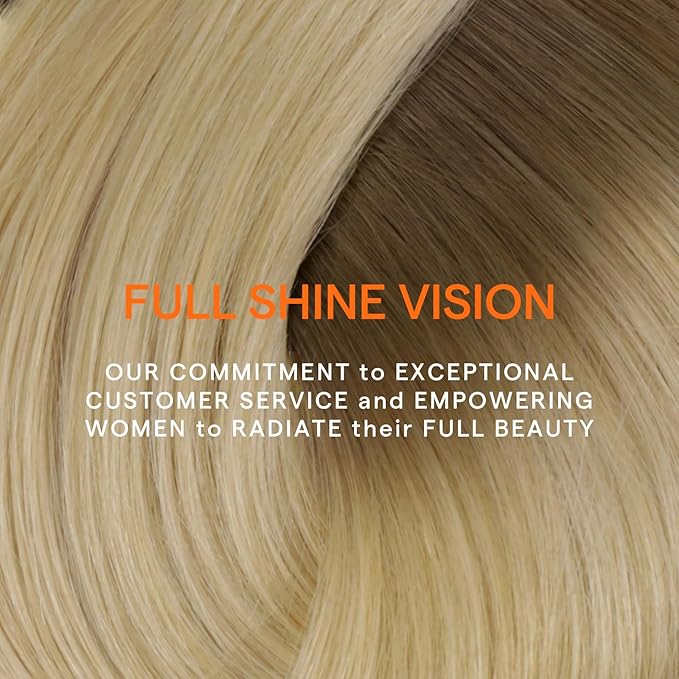 Full Shine Ombre Clip in Hair Extensions Blonde Real Human Hair Clip in Extensions Ash Brown Ombre Platinum Blonde Straight Human Hair Invisible Hair Extensions 7 Pcs 120 G 16 Inch
