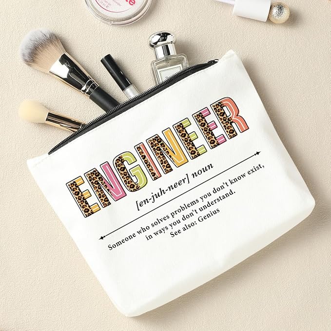 Engineer Accessories Stuff - Makeup Bag Cosmetic Bag for Engineer Student, Engineering Accessories, Birthday Graduation Gifts for Women Female Her Boss Coworker Friend