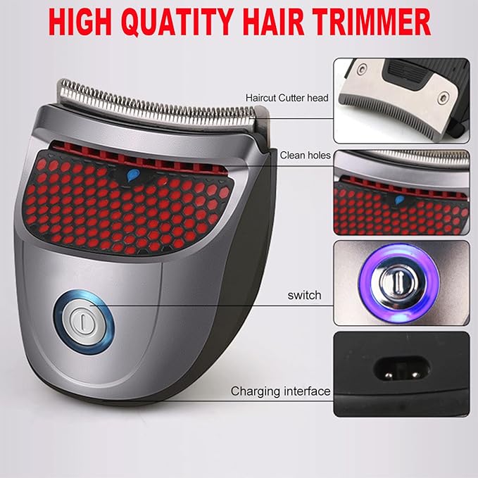 Shortcut Hair Clippers Self-Haircut Kit for Men, Shortcut Self Grooming Haircut Kit with 9 Limited Combs, USB Rechargeable Cordless Electric Hair Trimmer Professional Hair Cutting Machine