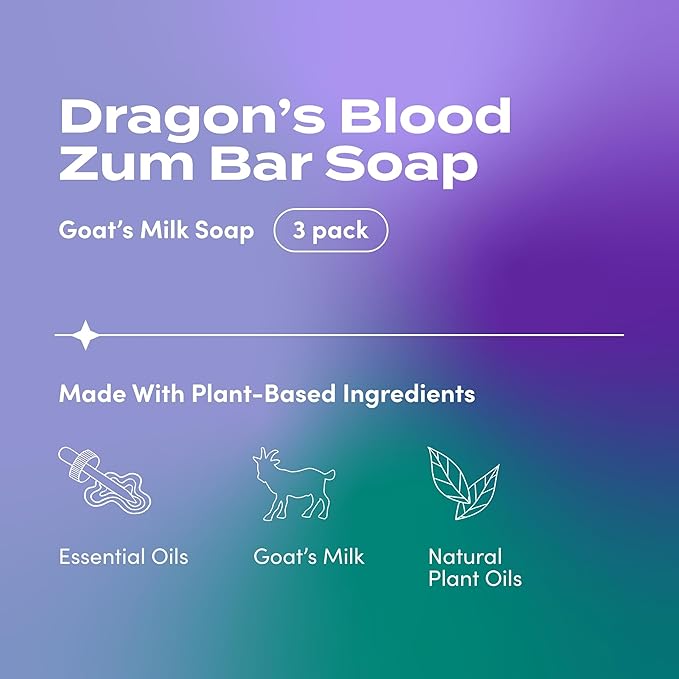 Zum Bar Goat's Milk Soap - Dragon's Blood - 3 oz (3 pack)