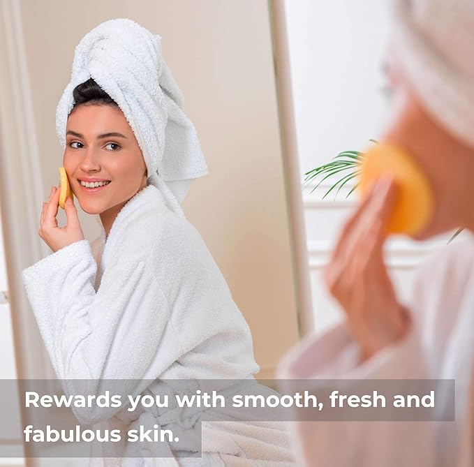 Massaging Dry Brushing Body Brush + Compressed Facial Sponges - Softer, Clearer, More Beautiful Skin Naturally