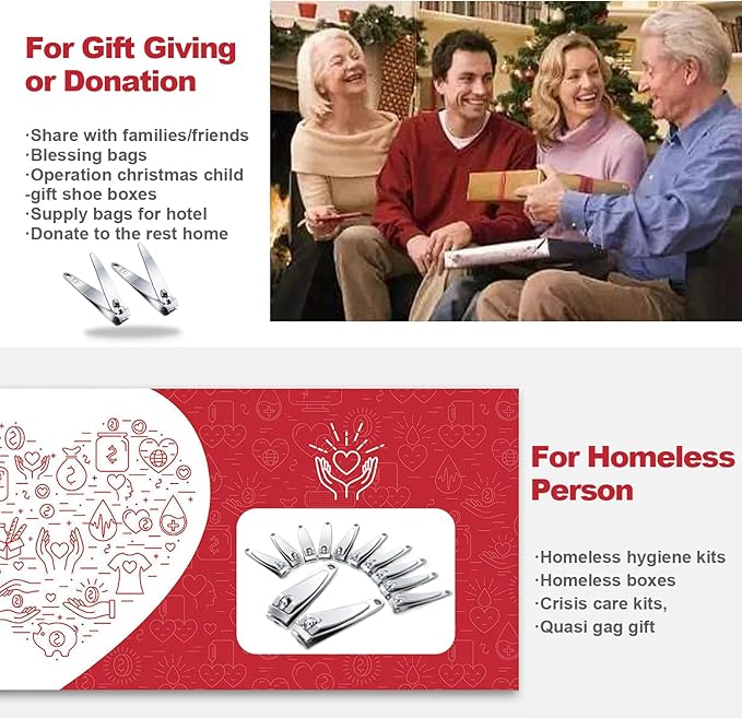 200-Pack Fingernail Clippers Nail Clippers in Bulk for Women Man Portable Sturdy Stainless Steel Small Nail Cutter Bulk Toenail Clippers Multipack for Travel Homeless Care Package Supplies