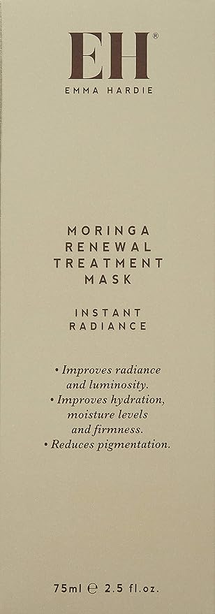 Emma Hardie 75ml Moringa Renewal Treatment Mask, Moisturizes & Firms Skin, Reduces Pigmentation & Evens Out Complexion, Suitable for Sensitive Skin, Vegan & Cruelty Free