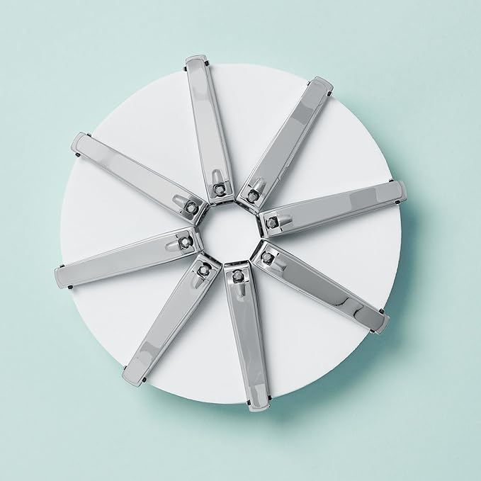 Diane D909 Stainless Steel Straight Edge Toenail Clipper with Fold Out File for Natural Nails - 36 Pack Bin