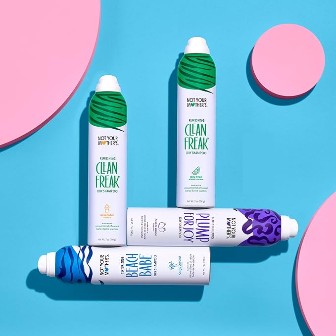 Not Your Mother's Clean Freak Unscented Dry Shampoo (2-Pack) - 12 oz - Refreshing Dry Shampoo - Instantly Absorbs Oil and Odor for Refreshed Hair