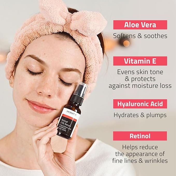 YEOUTH Retinol Serum for Face with Hyaluronic Acid & Vitamin E, Hydrating Retinol Face Serum, Skin Care Suitable for All Skin Types 2oz