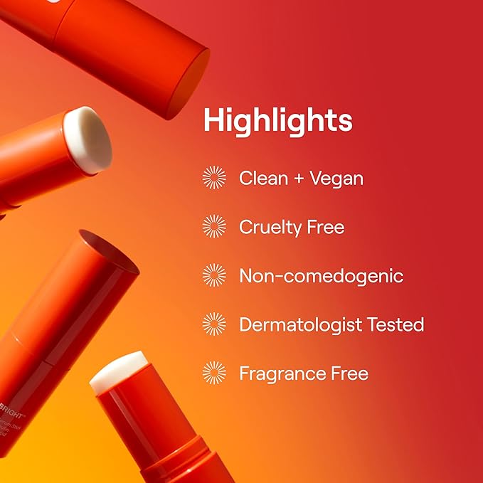 Live Tinted Superbright 15% Vitamin C Face Serum Stick - Balm to Serum Stick - Brightens Uneven Skin Tone & Texture, Targets Fine Lines & Wrinkles, 0.5 oz / 15g