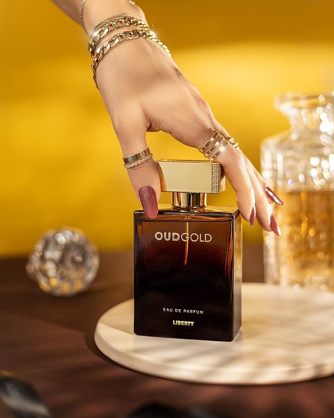 Liberty Luxury Perfume Gift Set - Flirt and OudGold for Men and Women (100ml/3.4Oz each), Eau De Parfum (EDP) Spray, Designed in France, Long Lasting Smell