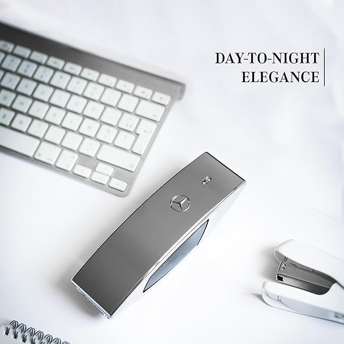 Mercedes-Benz Club Cologne for Men - 3.4 Fl Oz - Eau De Toilette Perfume Spray for Man - Woody & Musky Scent - Luxury Long Lasting Fragrance with Notes Of Grapefruit, Cardamom & Earthy Dry wood