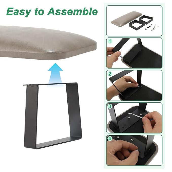 VOCOSTE Arm Rest for Nails Tech, Non-Slip Nail Arm Rest, Manicure Hand Rest with Detachable Brackets, Hand Rest for Nails Tech, Nail Hand Rest, Gray