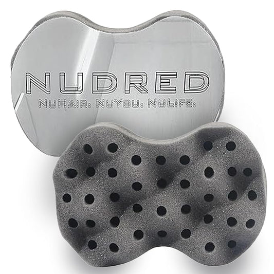 Hair Sponge for Black Men and Women, Hair Twisting Sponge, Barber Curling Care Tool, Brushes for Curling Afro Style Dreads, Curls, Coils & Twists, Curl Sponge Brush (Silver, Convoluted)