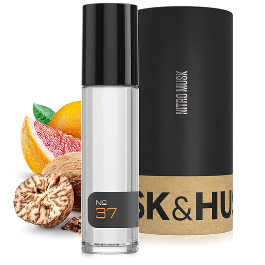 Bleu Eau de Parfum Premium Impression by Musk & Hustle | No. 37 | Men's Cologne | Bright Citrus, Amber, Warm Woods | Most Complex Notes & Note Formula | Masterfully Blended in U.S.A.