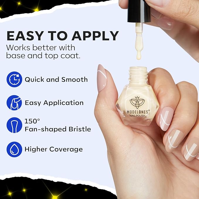 modelones Nail Polish Set 6 Colors, Metallic Mirror Red Pink Gold Silver Purple Chrome Mini Nail Lacquer Kit, Holographic Quick Dry Home DIY Manicure Nail Art Holiday Xmas Gift for Women Girls Party