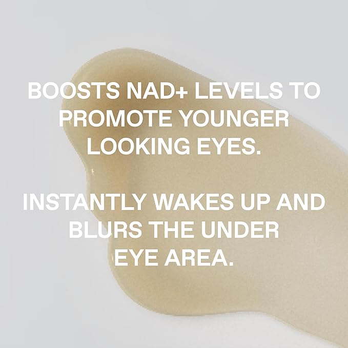 Under Eye Gel for Men, Caffeine Eye Cream, Peptides, RejuveNAD, Instant Tightening, Brightening, Depuffing for Under Eye Bags, Blurs Fine Lines and Dark Circles, 0.5 Fl Oz