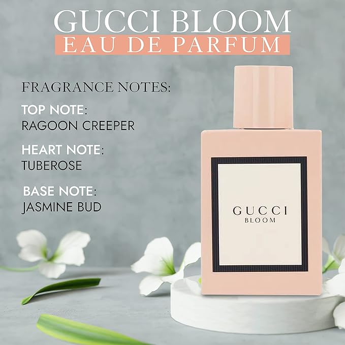 Gucci Bloom Eau De Parfum and Scented Lotion Gift Set Perfume for Women 1.6 oz and Perfumed Lotion for Women 1.6 oz