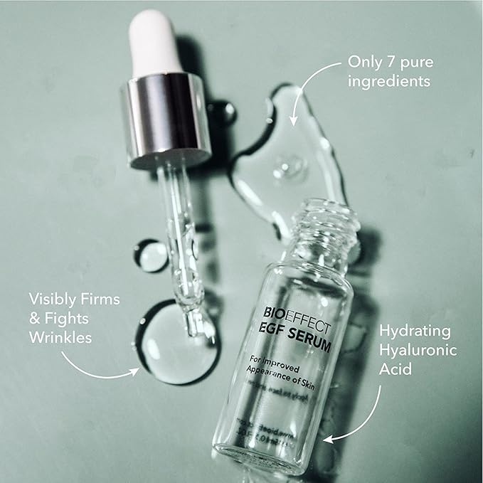 Bioeffect EGF Serum Set for Face and Hands, Anti-Aging Skin-Care with Hydrating Hyaluronic Acid, Barley Epidermal Growth Factor to Fight Wrinkles, Collagen Loss and Dark Spots
